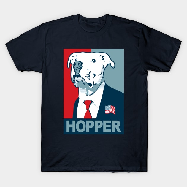 Feel The Hopper (Red White and Hopper) T-Shirt by LuisIPT